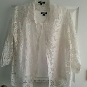 White blouse and tee top